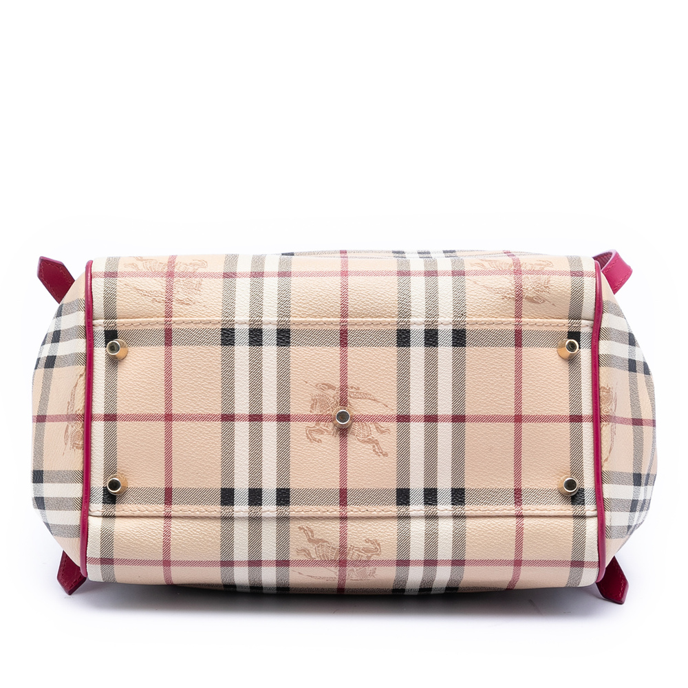 Pre-Loved Burberry Small Haymarket Check Coated Canvas Canterbury Tote - Picture 3 of 7